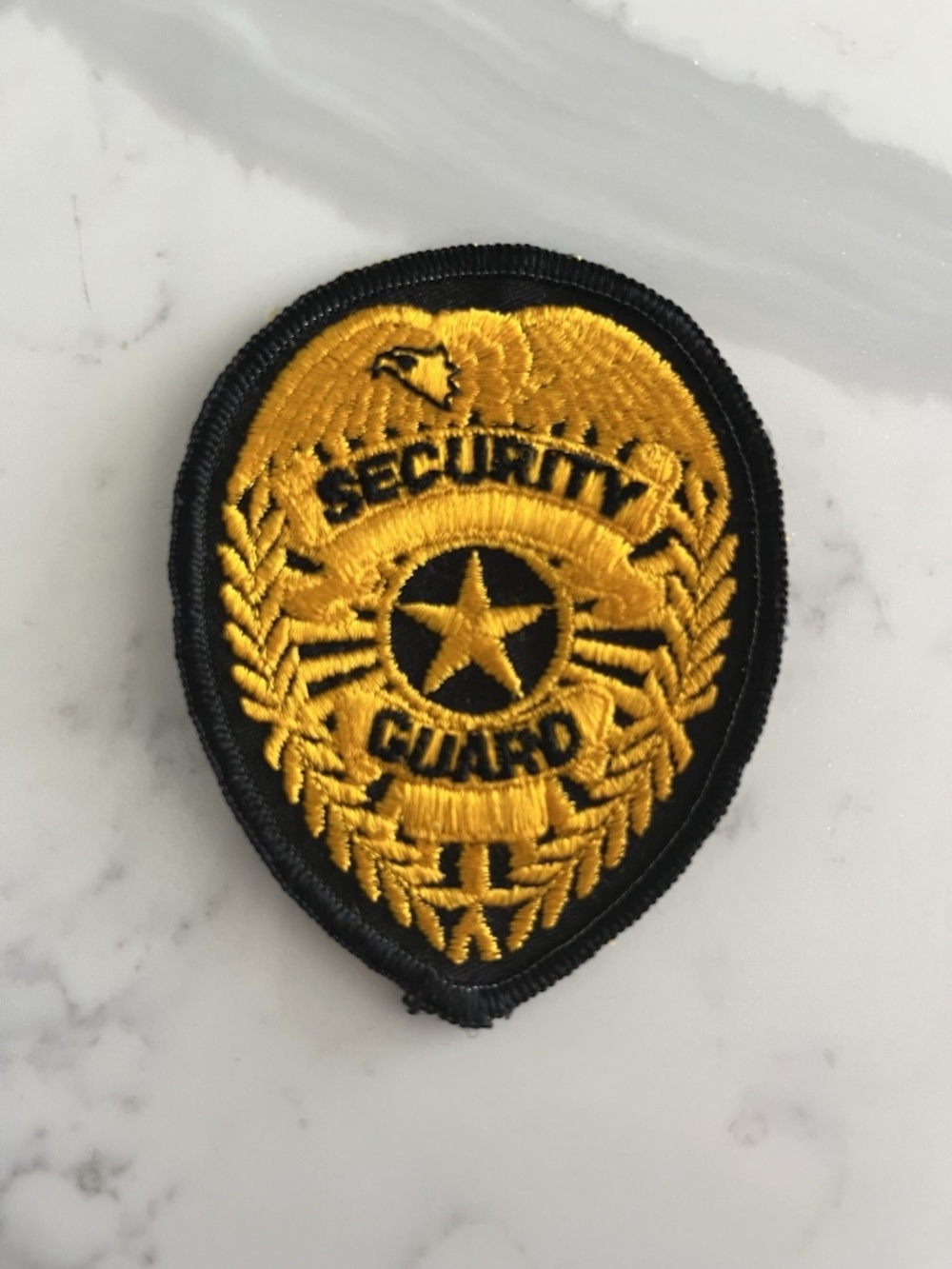 Brand New Generic Gold Security Guard Patch With Star